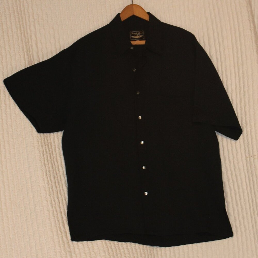 STRAIGHT DOWN Tehama Short Sleeve Golf Shirt Button down Men's Size Large